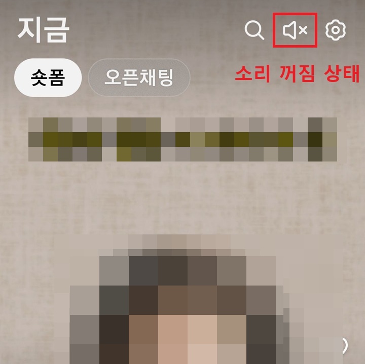 우측 상단에 소리 아이콘에 X 표시 생김