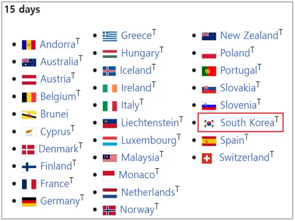 중국-무비자-15일간-체류가-허용되는-국가-목록
