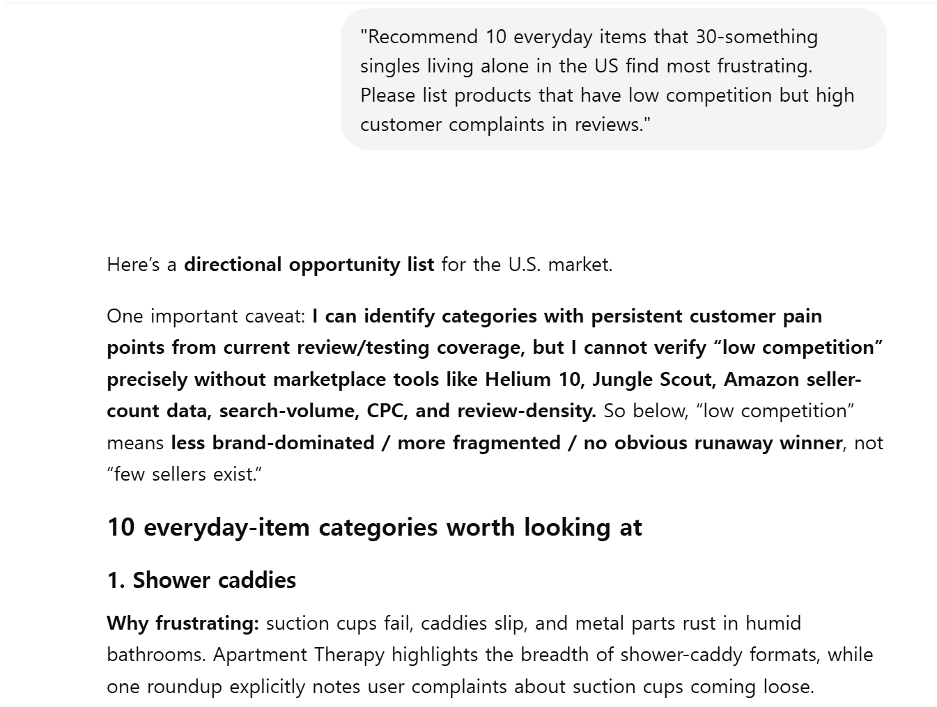 Analyzing easy side hustle items and market data using ChatGPT