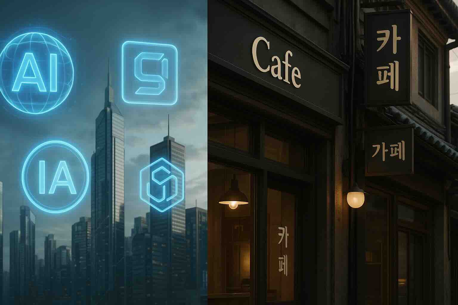 AI 로고와 브랜드 전략 글로벌 vs 한국 2025