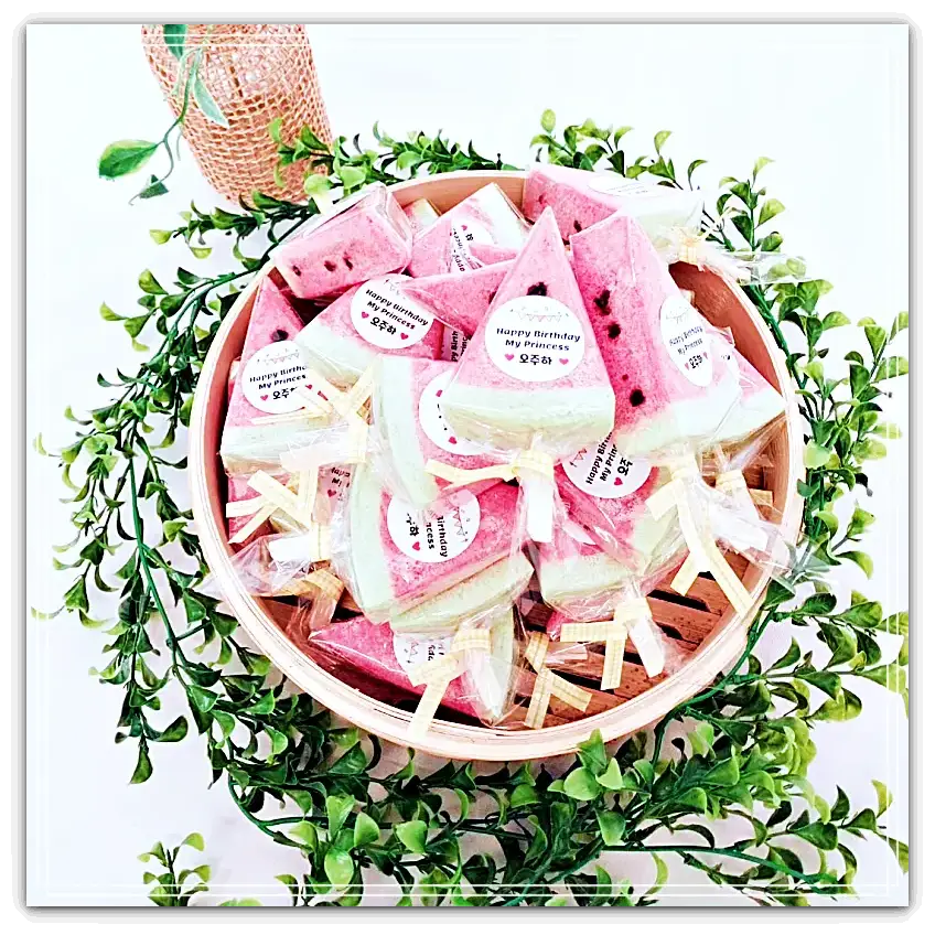 별빛담아_어린이집 답례품-수박모양-떡