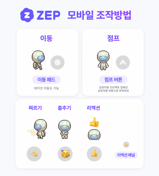 ZEP 모바일 조작법