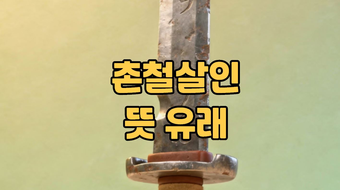 촌철살인의 뜻 유래