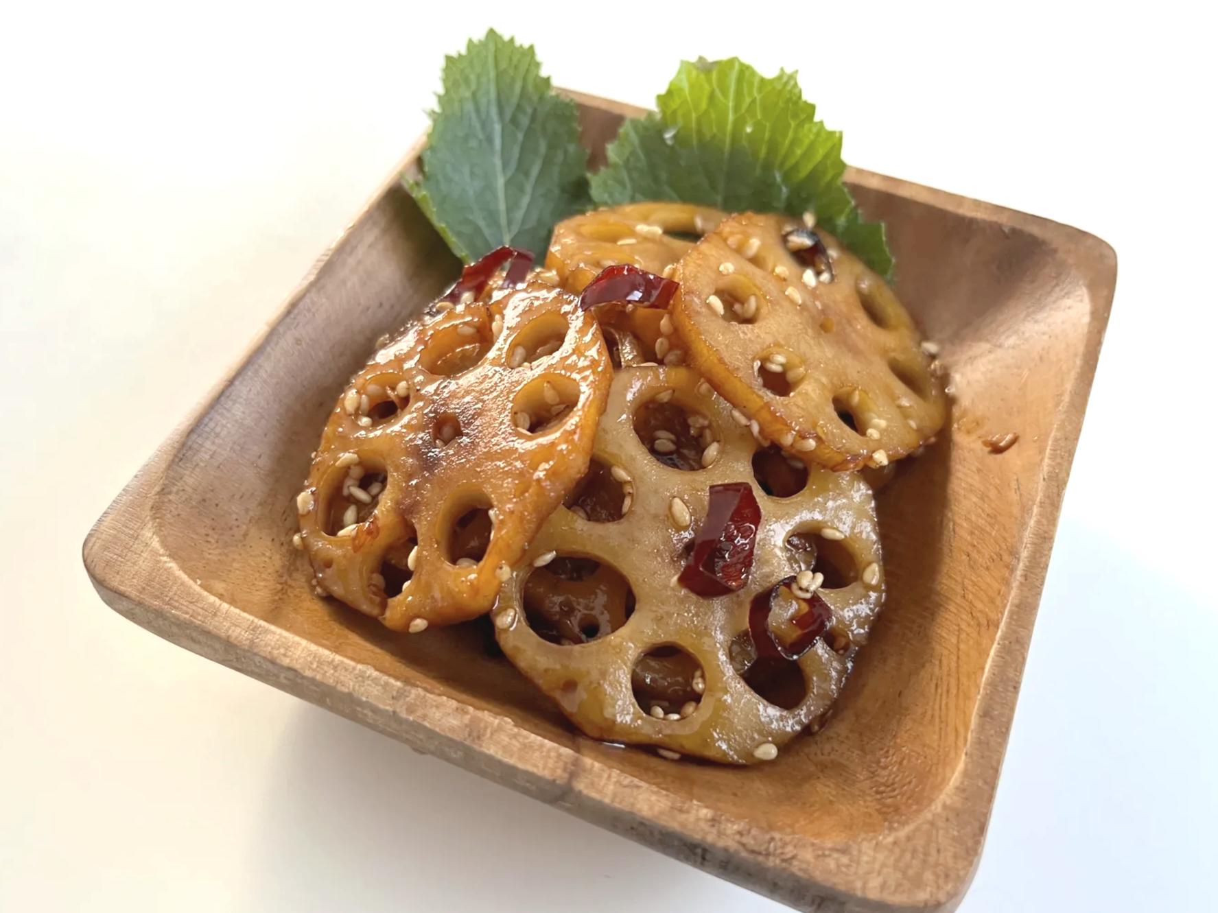 연근조림 통깨 뿌림