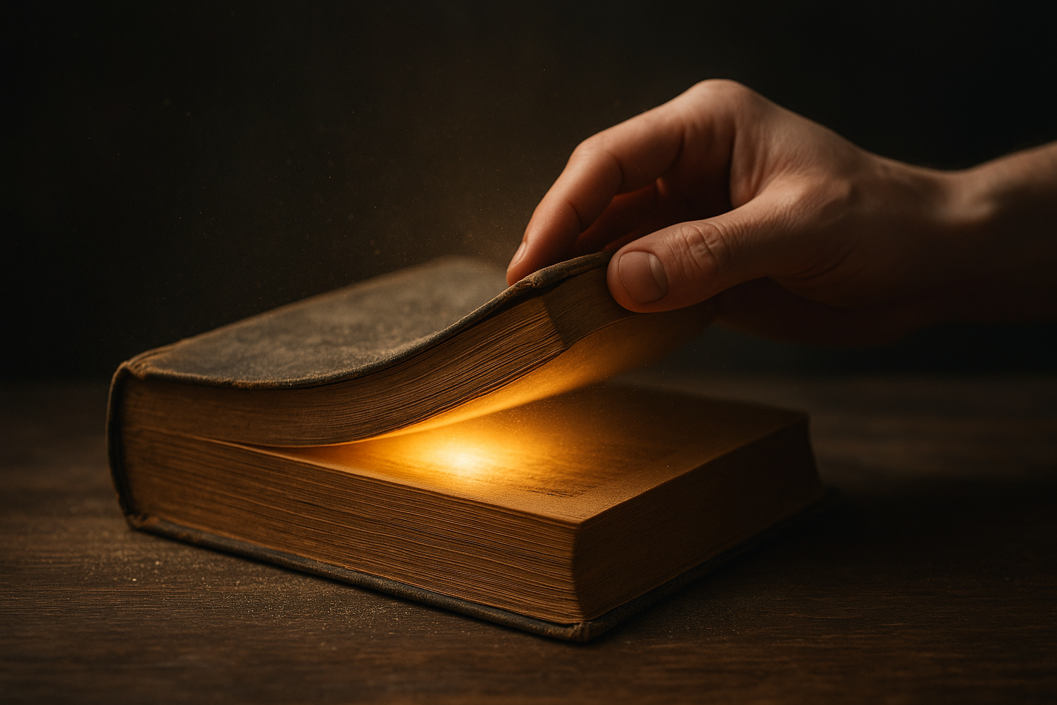 오래된 책 속에서 빛이 나오는 모습, 죽은 글을 되살리는 블로그 심폐소생술