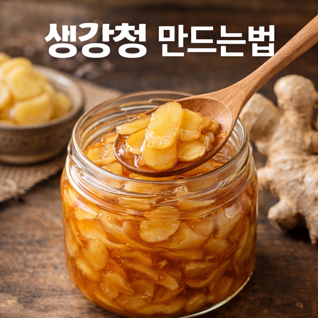 생강청 만드는법 완전정리｜쓴맛 없이 향은 살리고, 집에서 오래 두고 먹는 방법