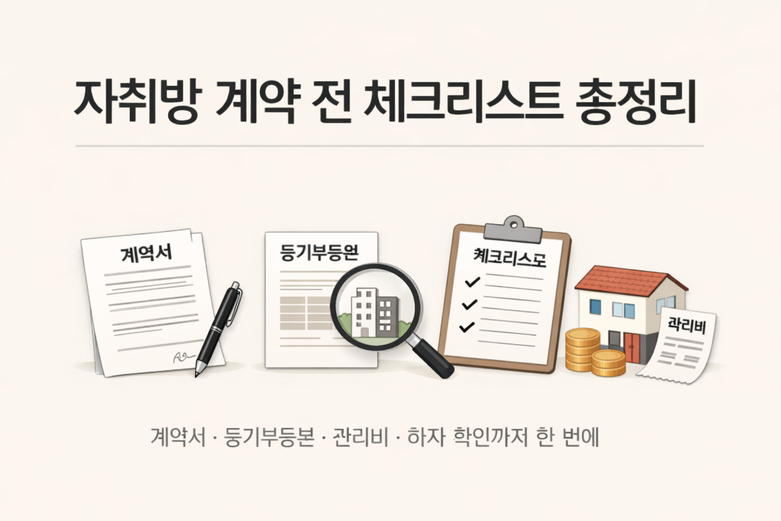 자취방 계약 전 체크리스트 총정리