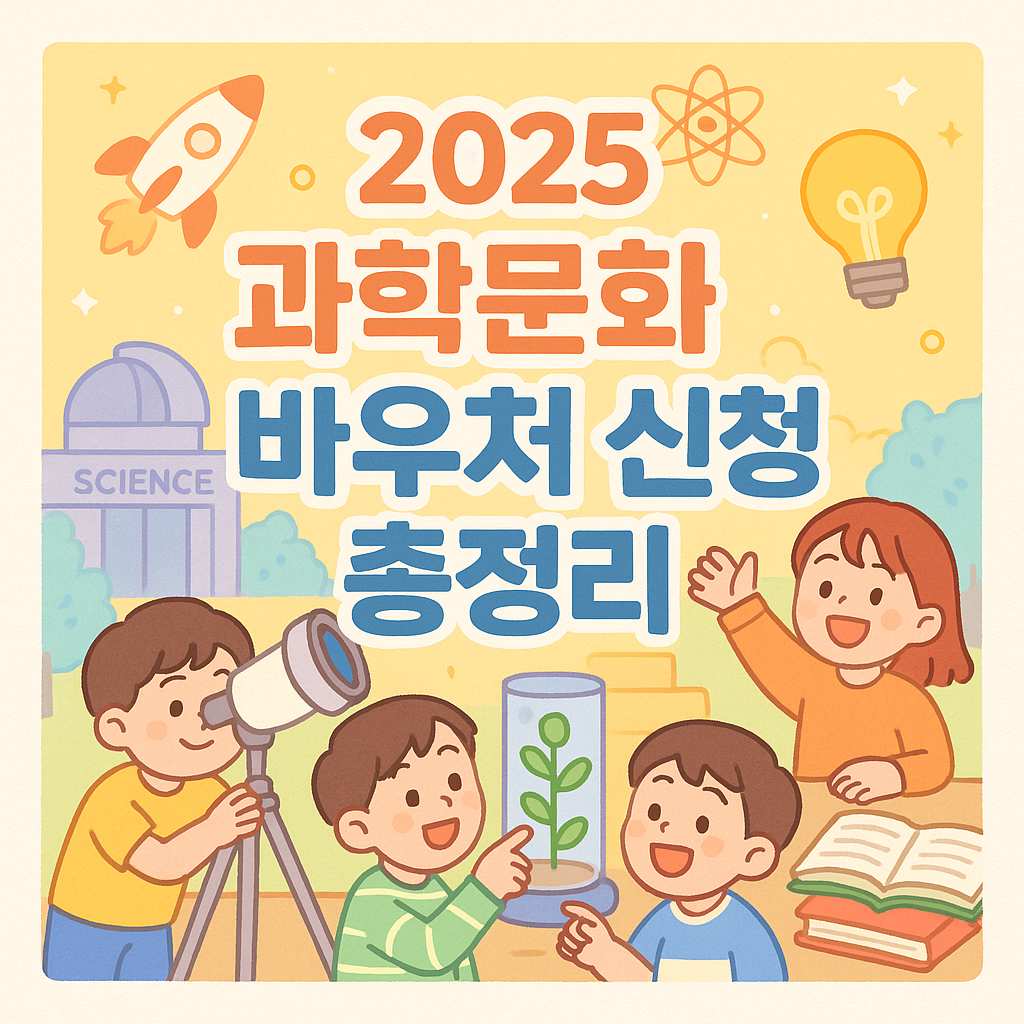 2025 과학문화 바우처 신청 방법 한눈에 정리 – 자격부터 꿀팁까지!
