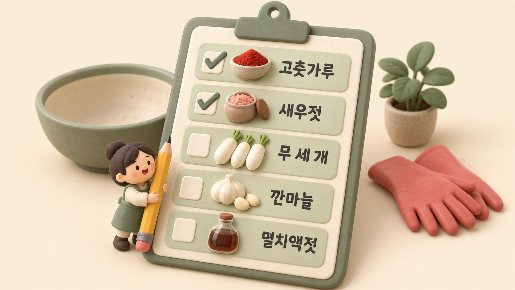 양념 준비 체크리스트