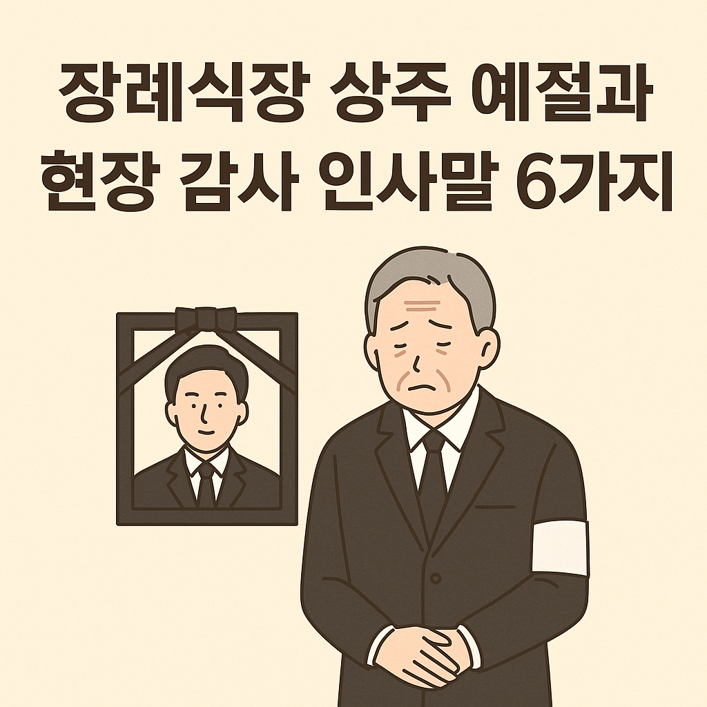장례식장 상주 예절