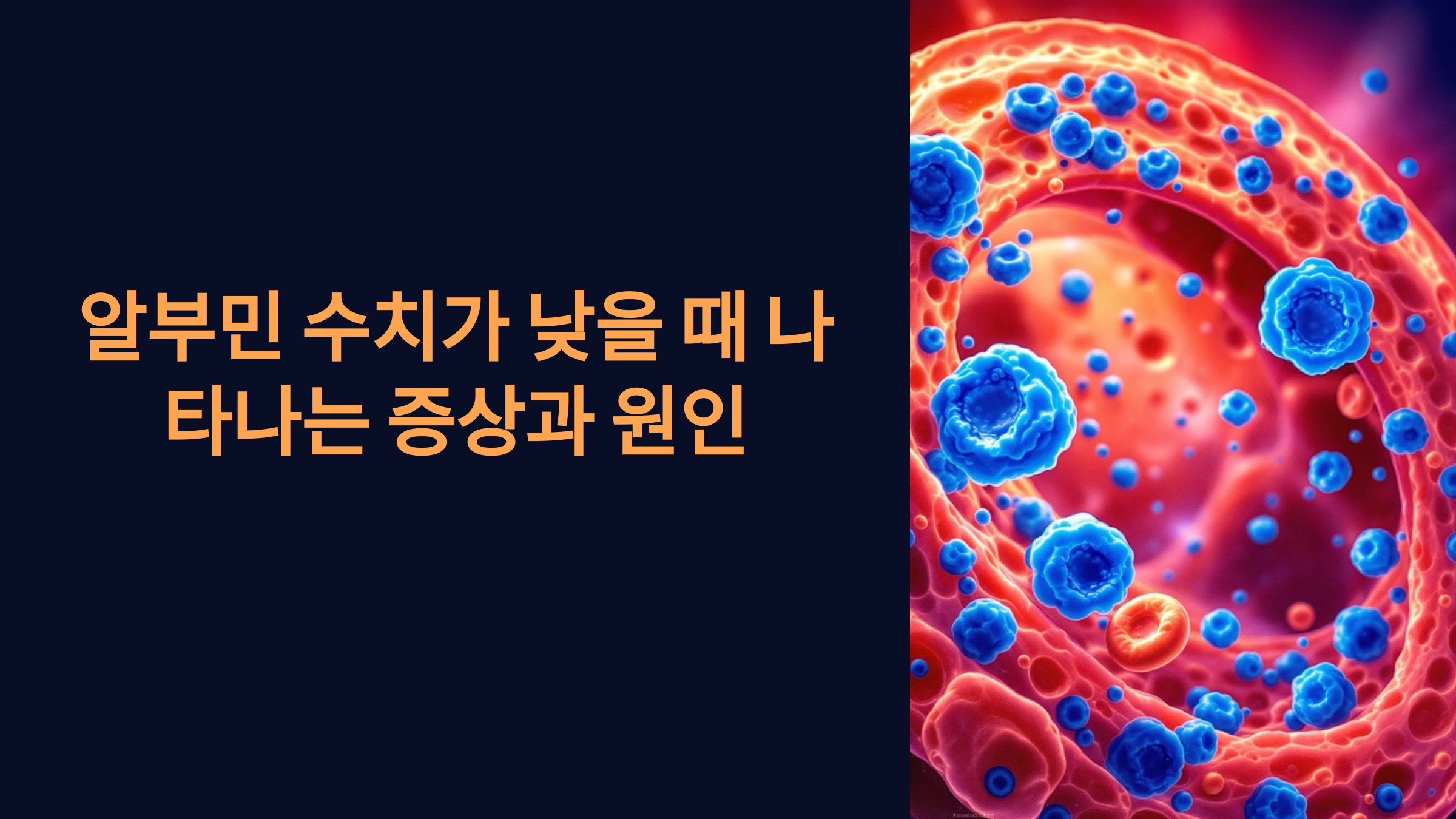 알부민 수치가 낮을 때 나타나는 증상과 원인