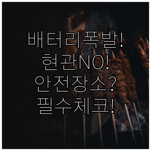 전기자전거 배터리, 현관 보관은 위험..