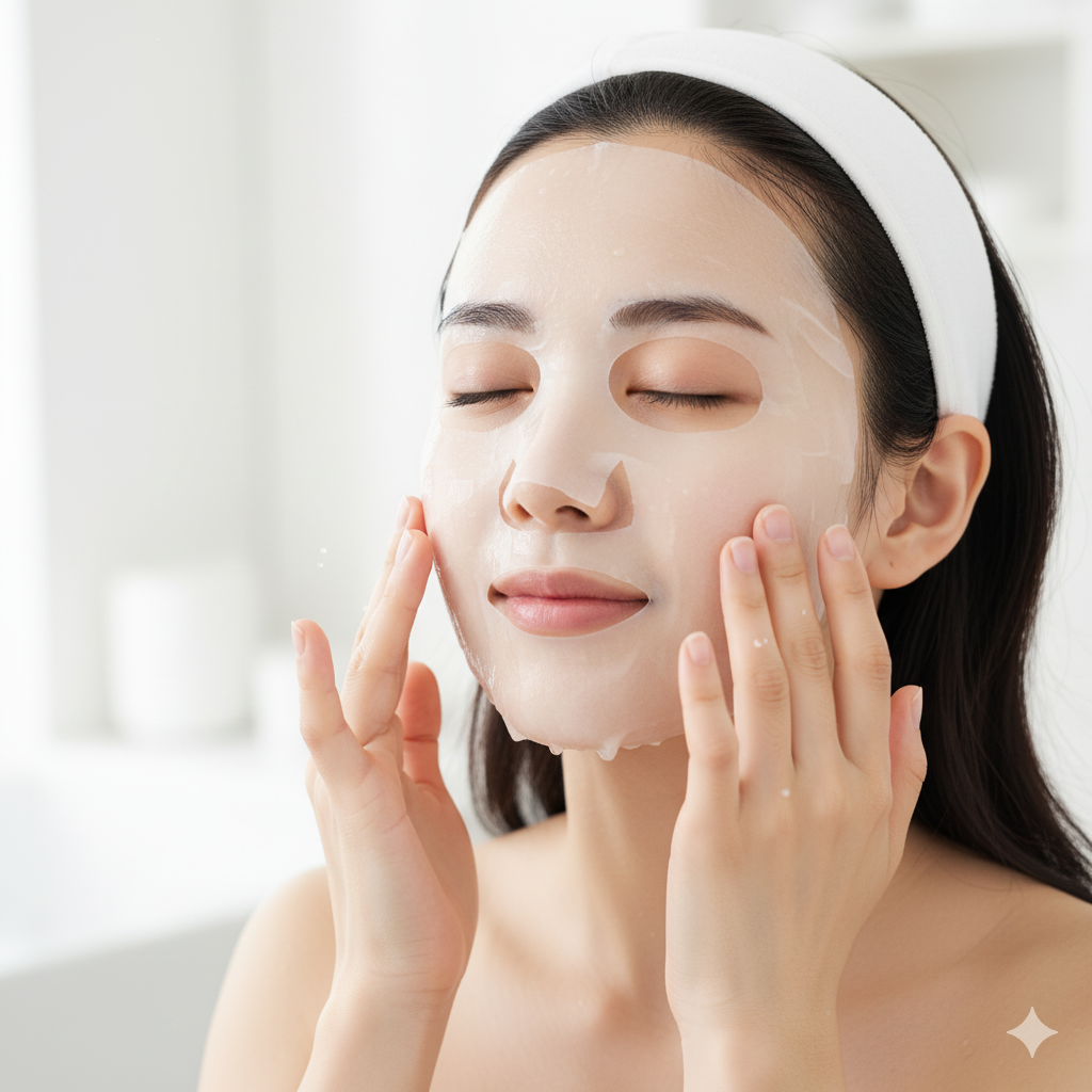 마스크팩 에센스 두드려서 흡수