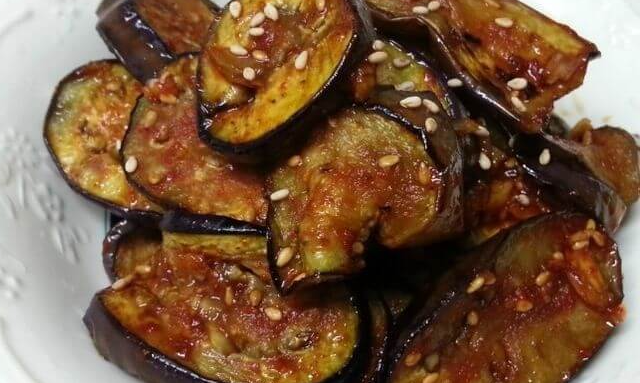 가지볶음 음식 사진