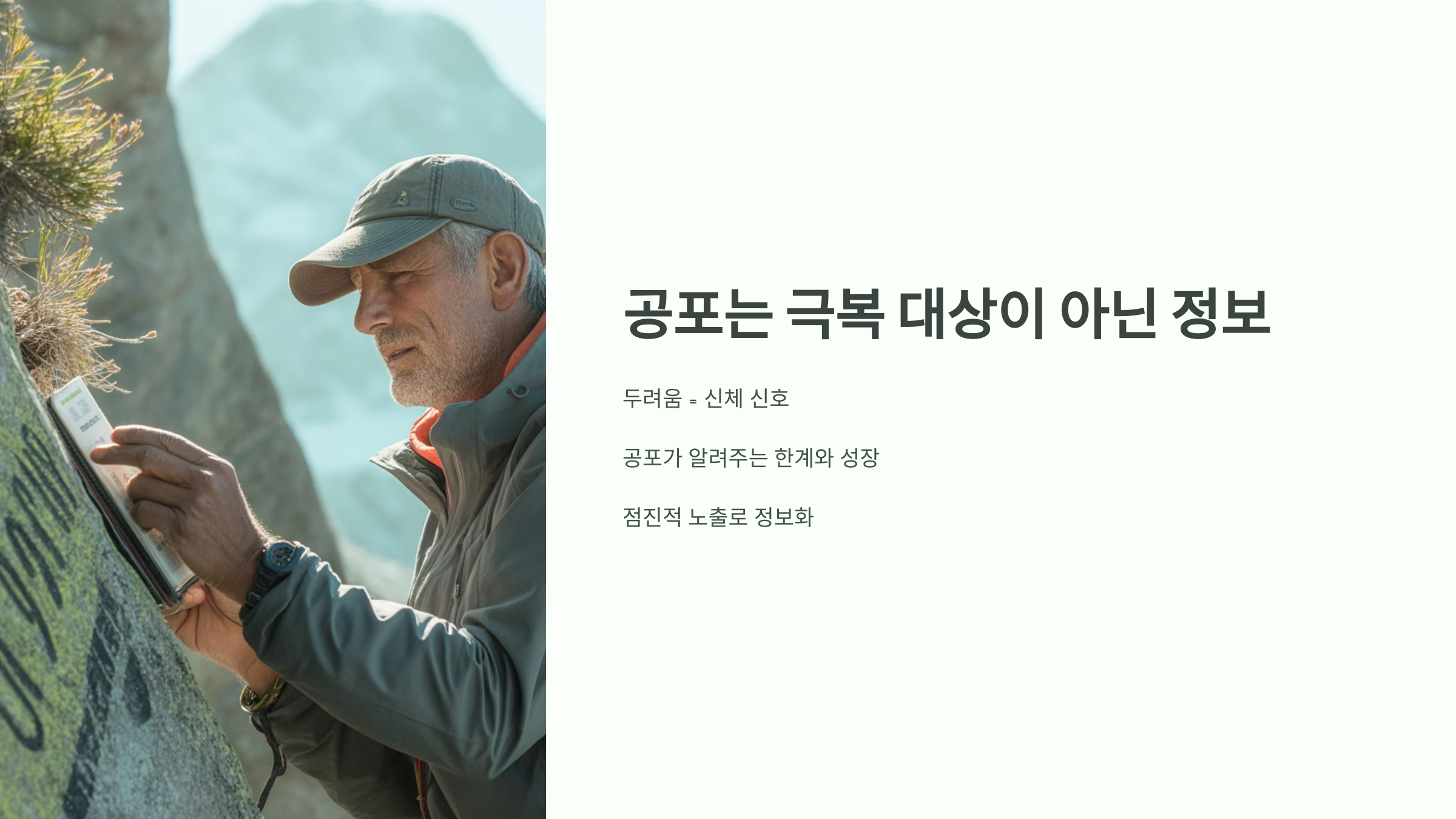 공포는 극복 대상이 아닌 정보예요