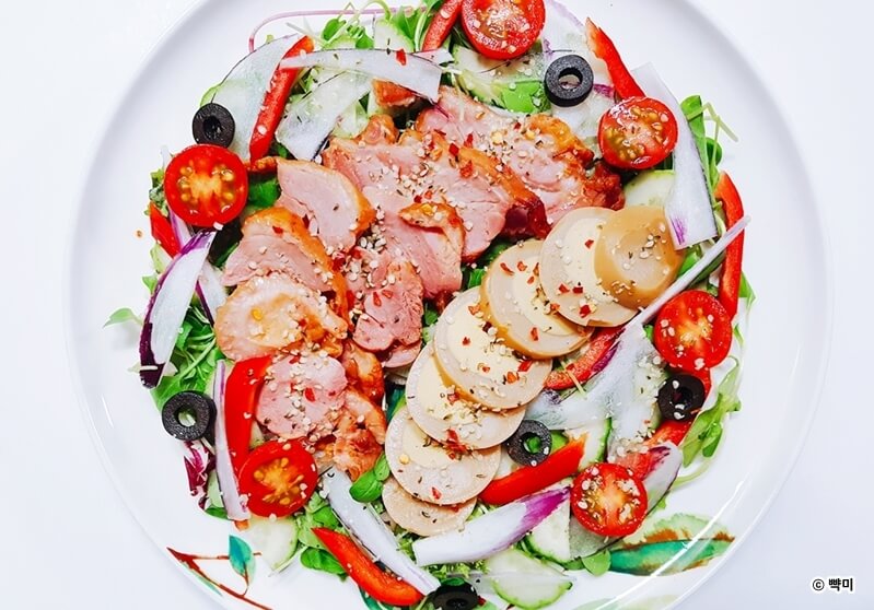 다이어트-레시피-맛있는-식단-훈제오리-샐러드