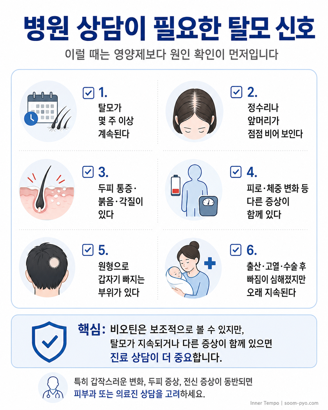 탈모 신호 확인 체크리스트