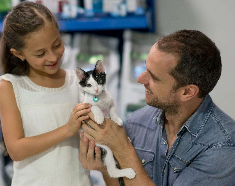 고양이를 좋아하는 아빠와 딸