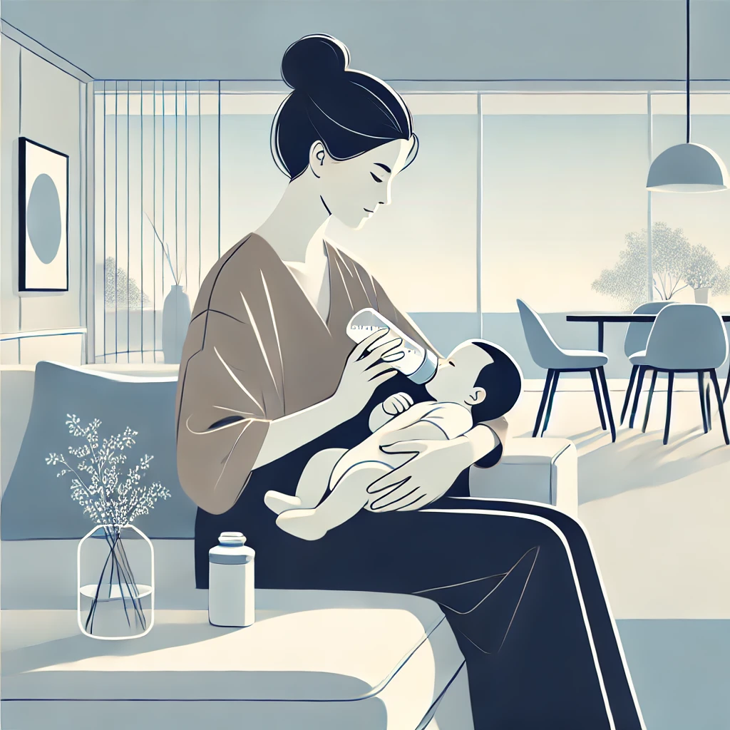 아기 수유하는 모습