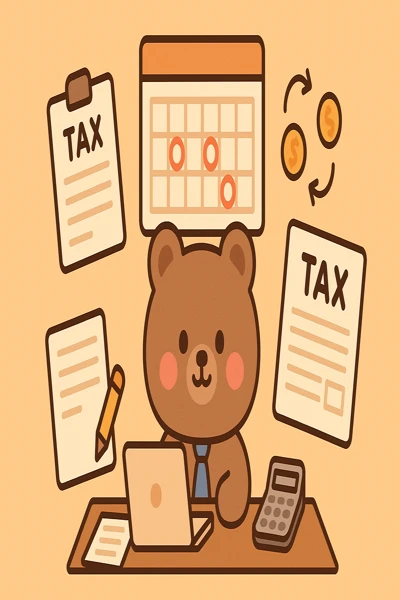 개인 납세 과정을 친숙하게 묘사한 이미지