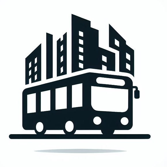 건물과 버스 로고