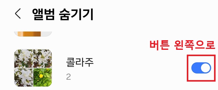버튼 오른쪽으로 되어있음