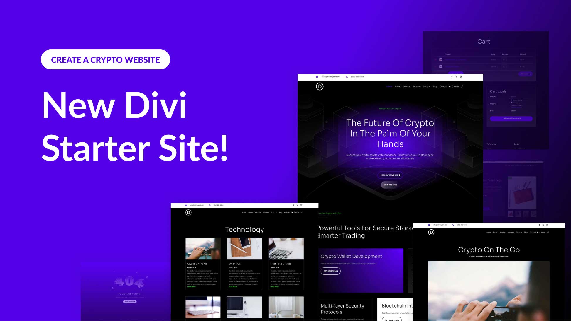 워드프레스 Divi 테마용 암호화폐 스타터 사이트 (Crypto Starter Site) 공개