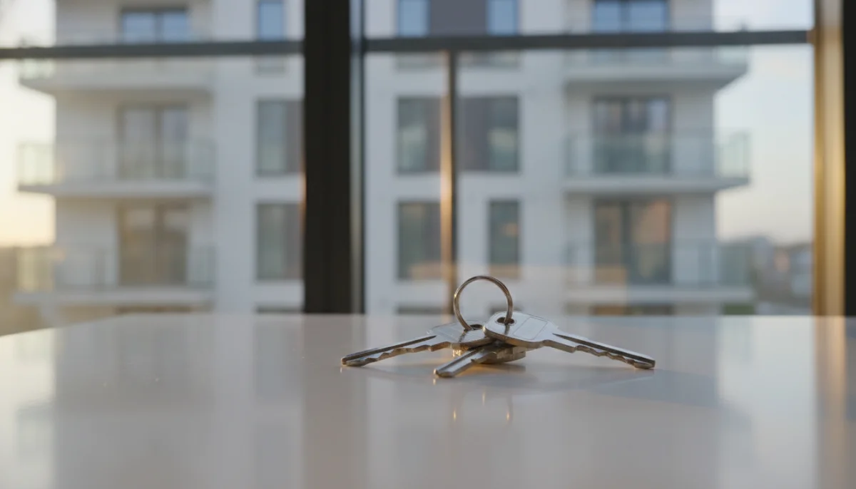 주택 구입과 내집 마련을 상징하는 아파트 열쇠