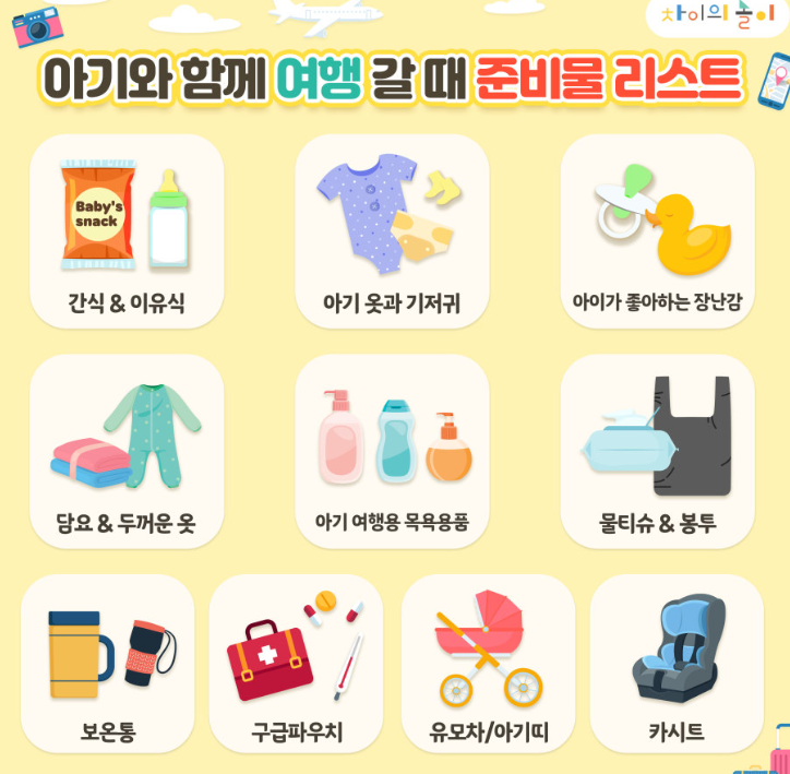 가족여행 준비해야 할 것 이미지