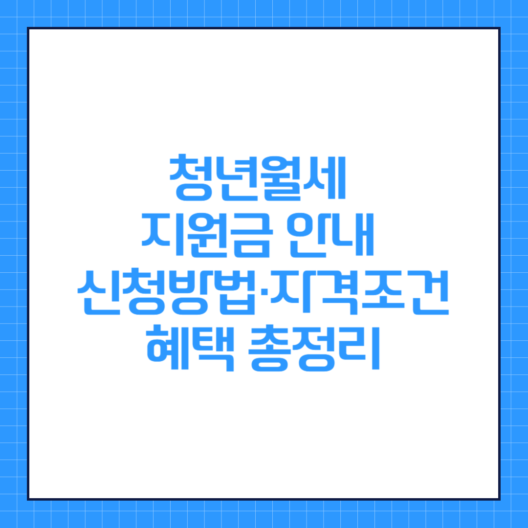 청년월세 지원금