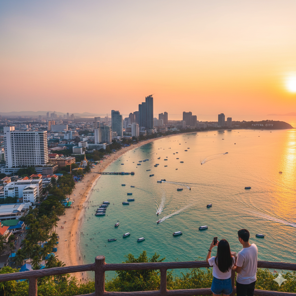 리조트에서 바라본 파타야 해변