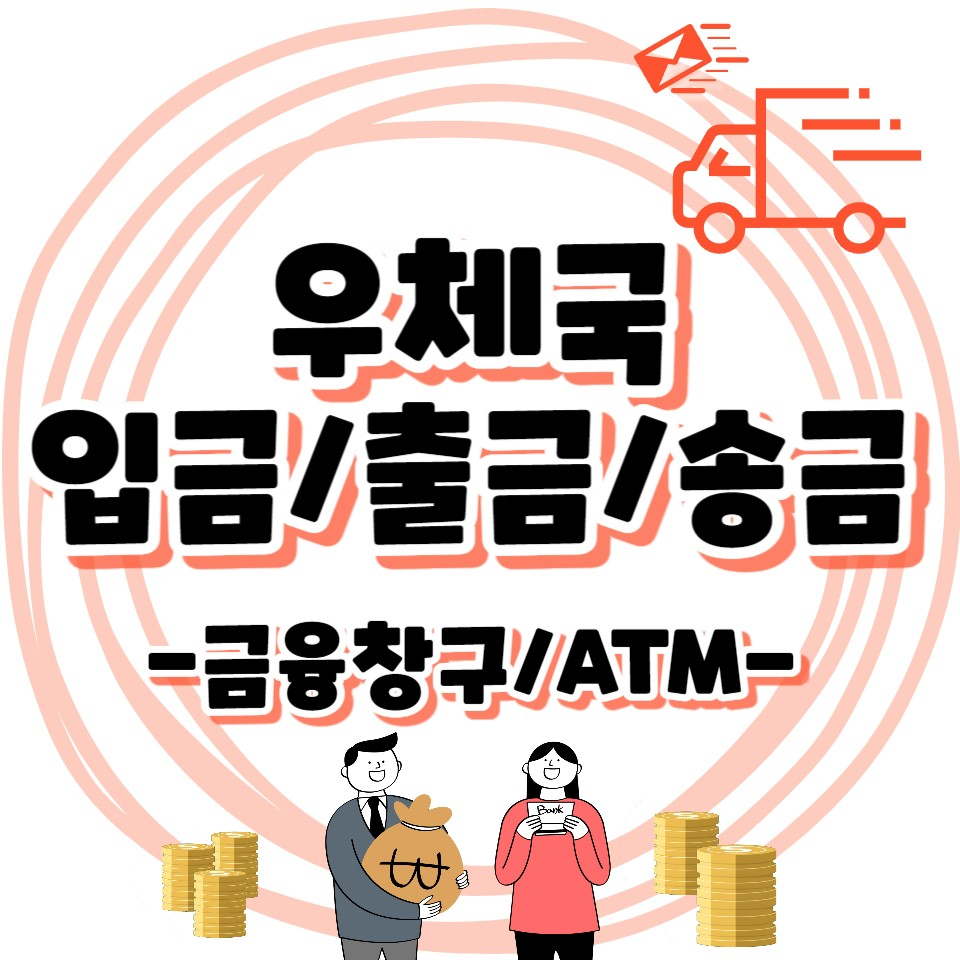 우체국 금융창구, ATM 입금/출금/송금