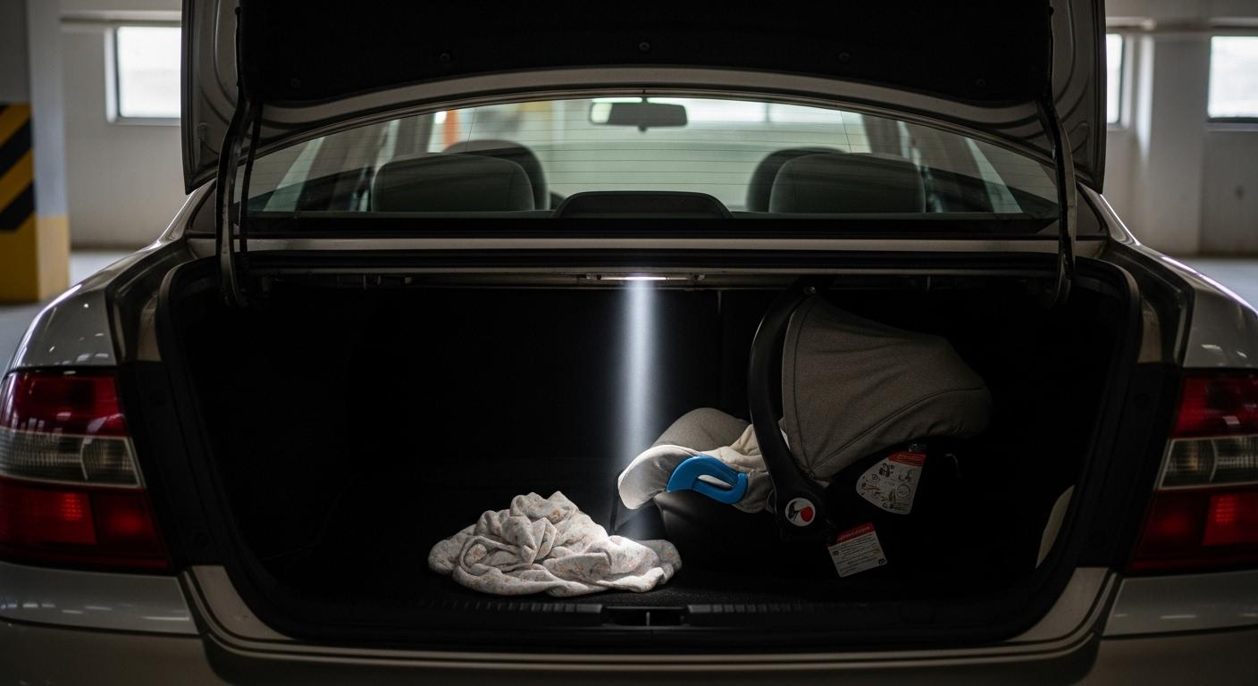 신생아 트렁크 방치