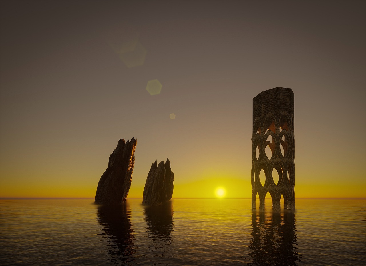 아침형 인간과 저녁형 인간 모두가 좋아할 바다 위의 해 사진