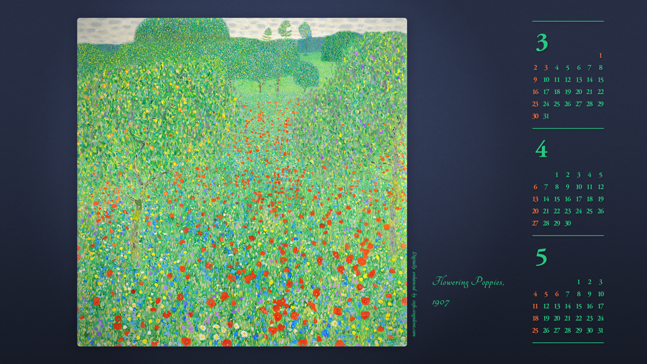 04 양귀비 언덕 B - 2025년4월 노트북배경화면