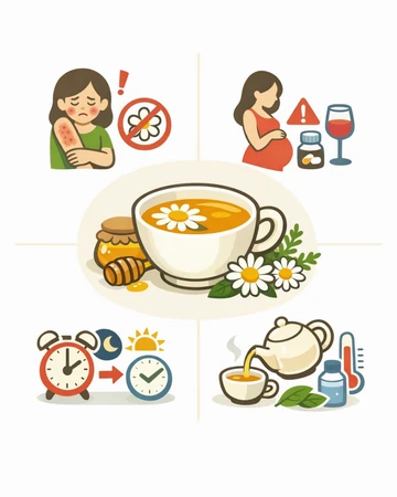 카모마일 차 부작용과 섭취 시 주의사항을 정리한 안내 이미지9