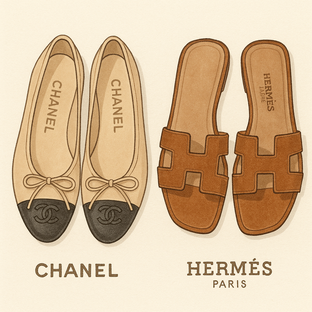 샤넬과 에르메스 대표 샌들 관련 사진