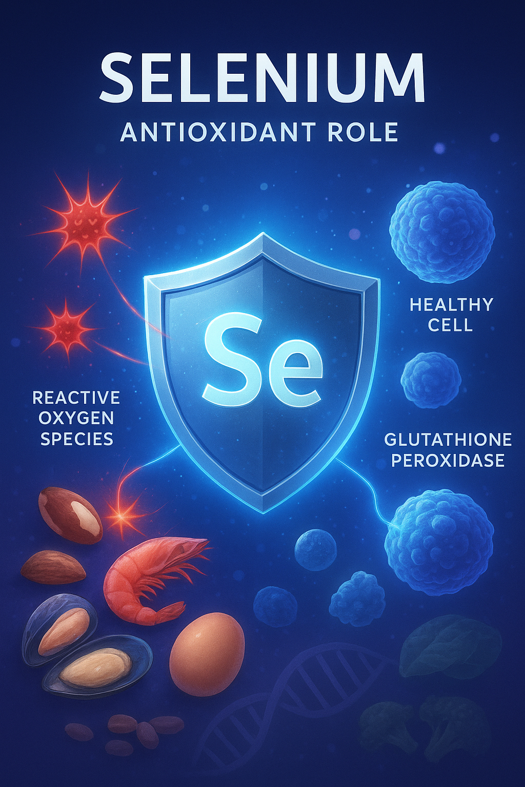 (브라질 너트, 해산물, 달걀) 셀레늄이 풍부한 식품