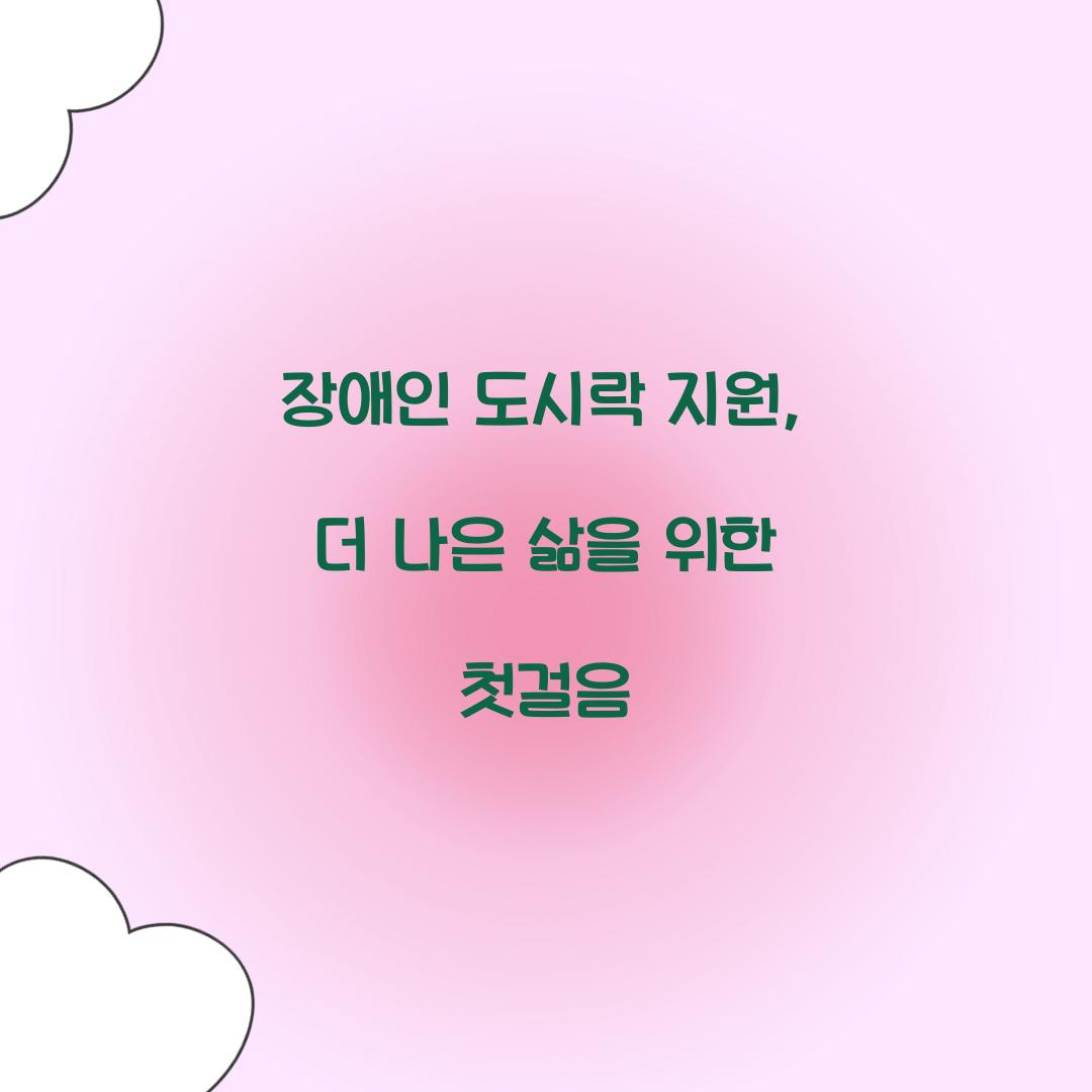 장애인 도시락 지원