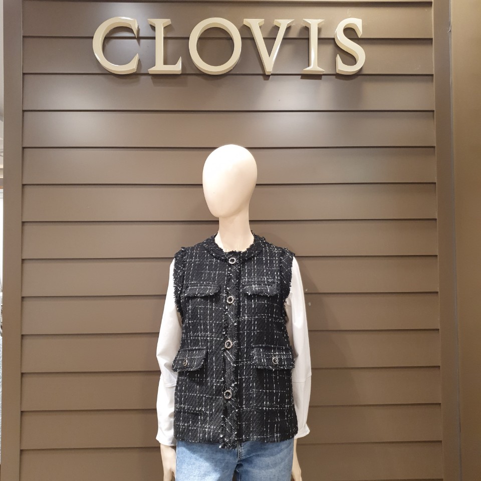 클라비스 sh04 버튼 트위드 조끼 cvvwc2301q 8134192