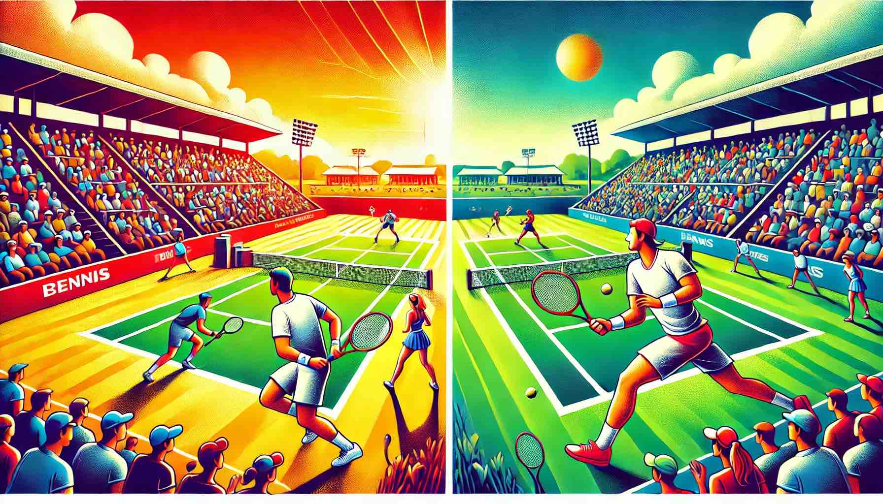 테니스 단식, 복식 경기