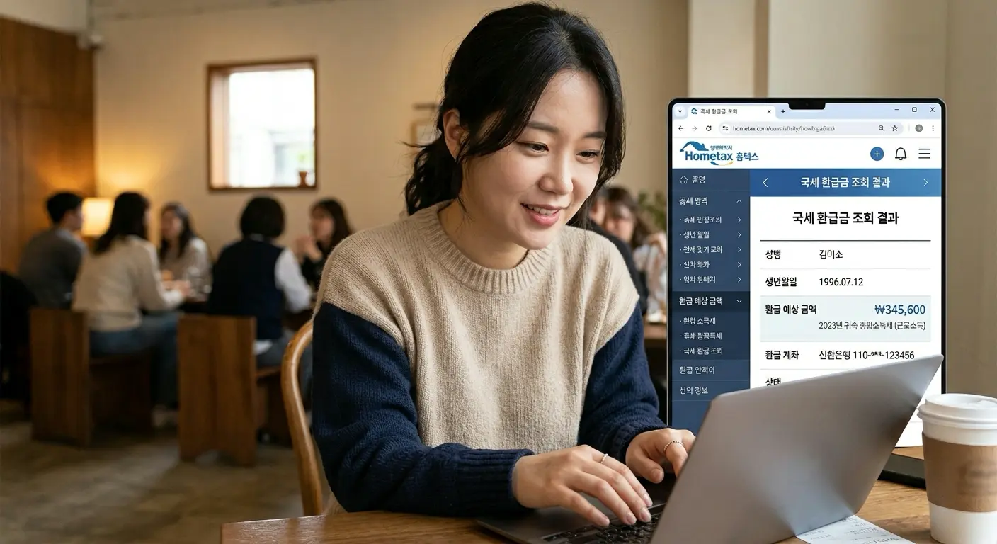 홈택스 환급금 조회 화면