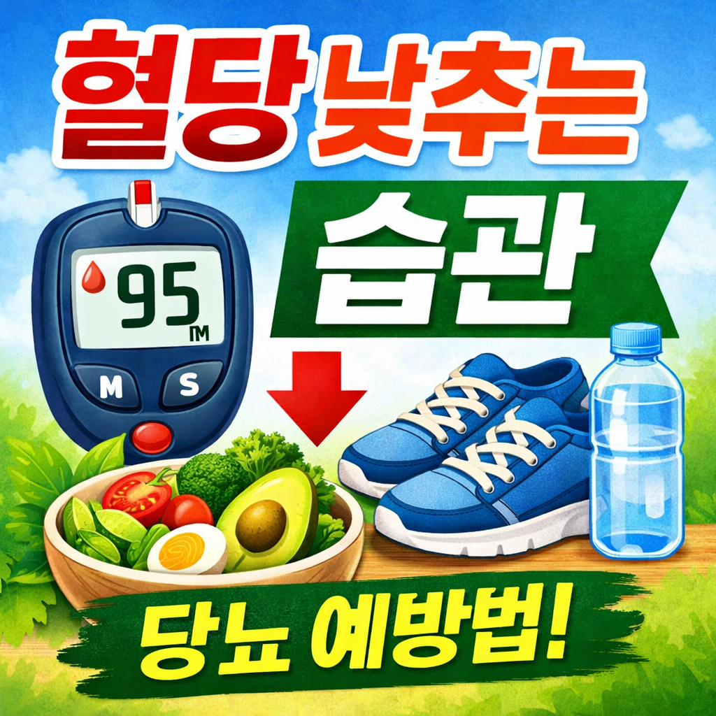 혈당 낮추는 습관 (당뇨 예방과 건강을 바꾸는 현실 방법)