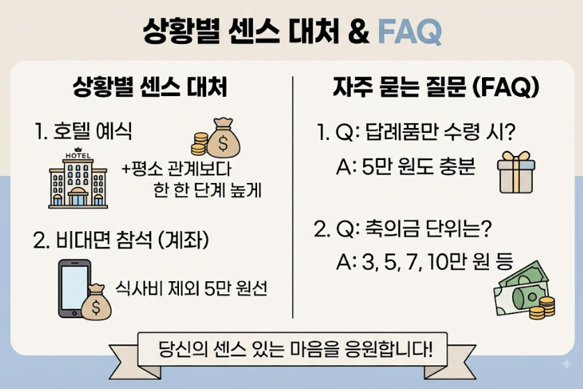 센스 있는 축의금 액수