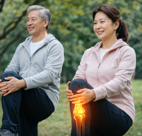 부부가 관절 운동하는 모습