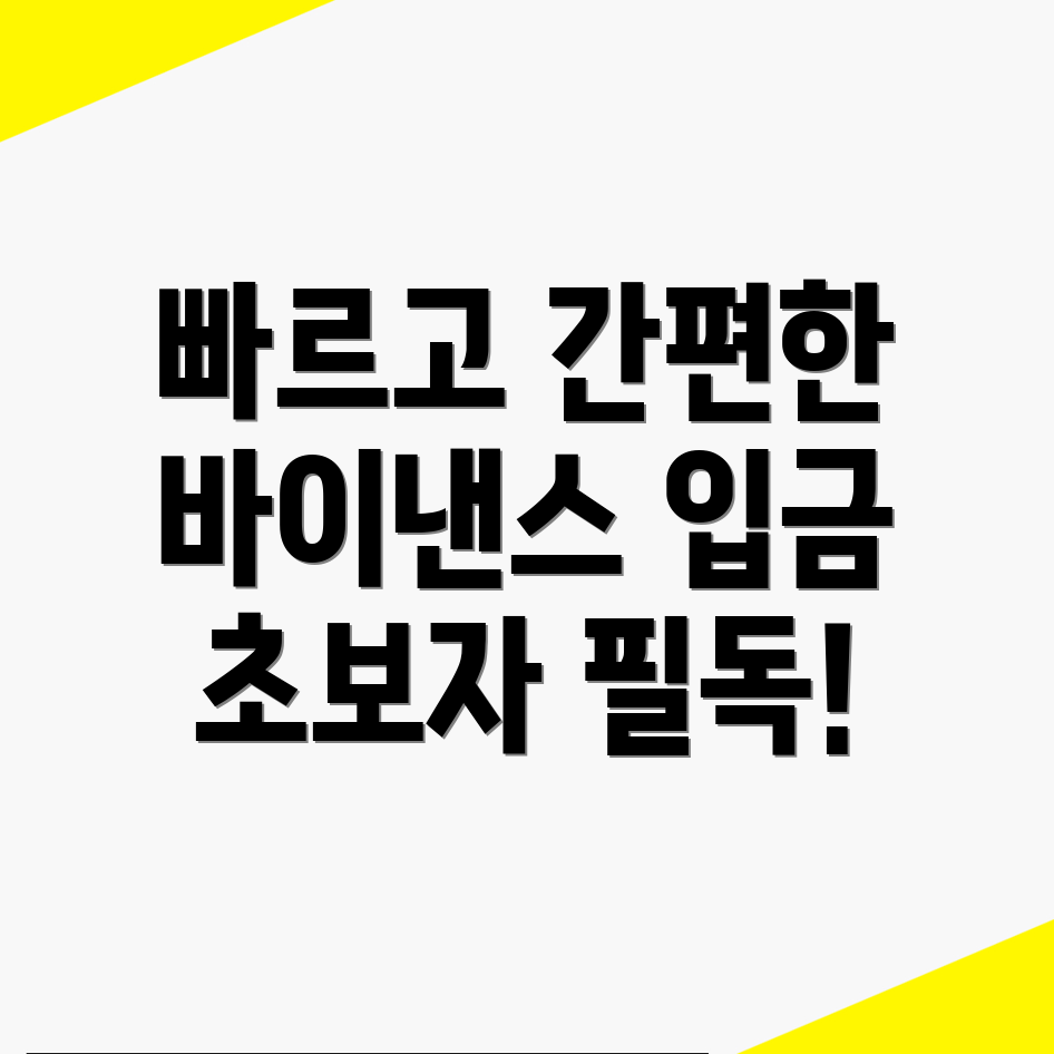 바이낸스 입금 방법