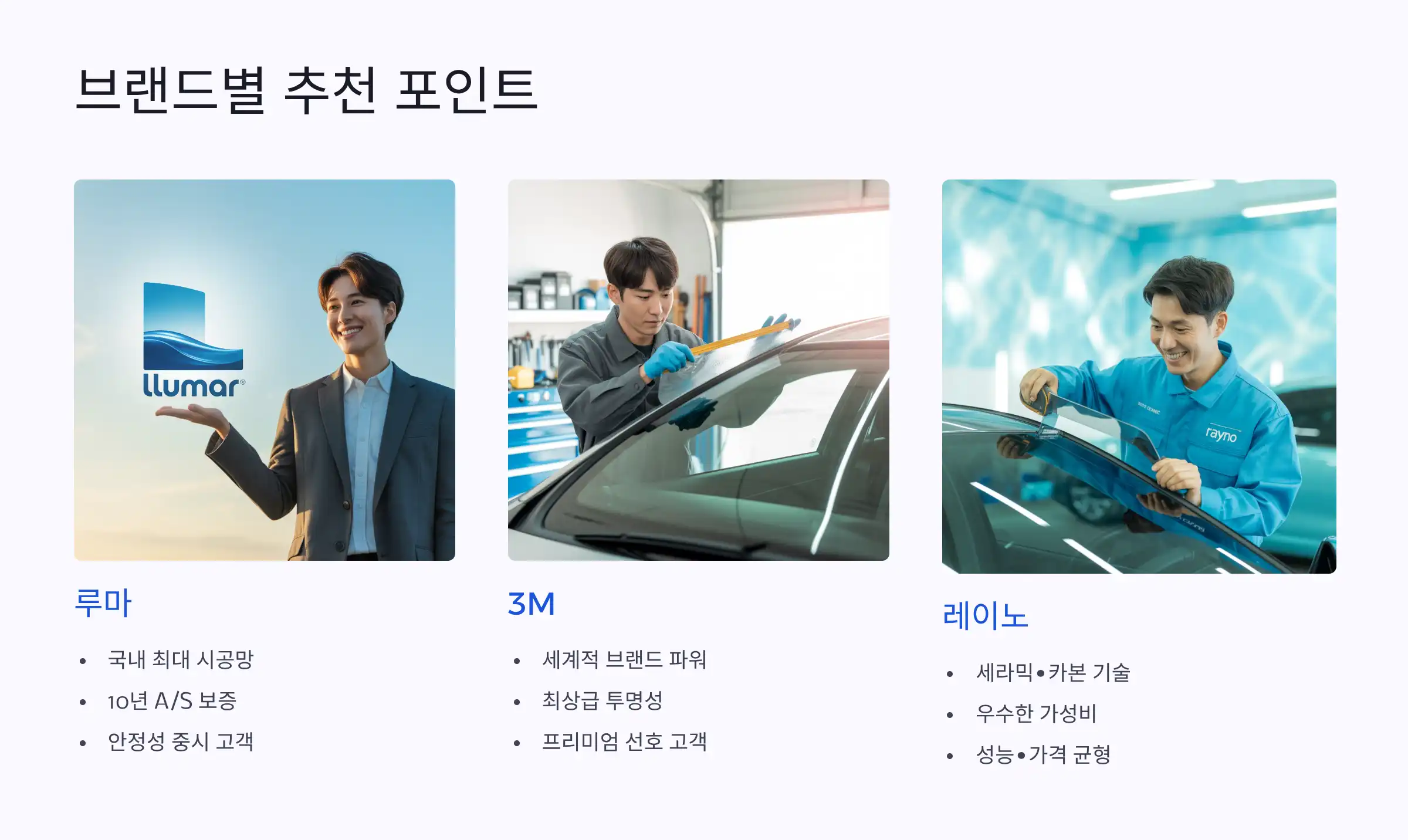 브랜드별 추천 포인트