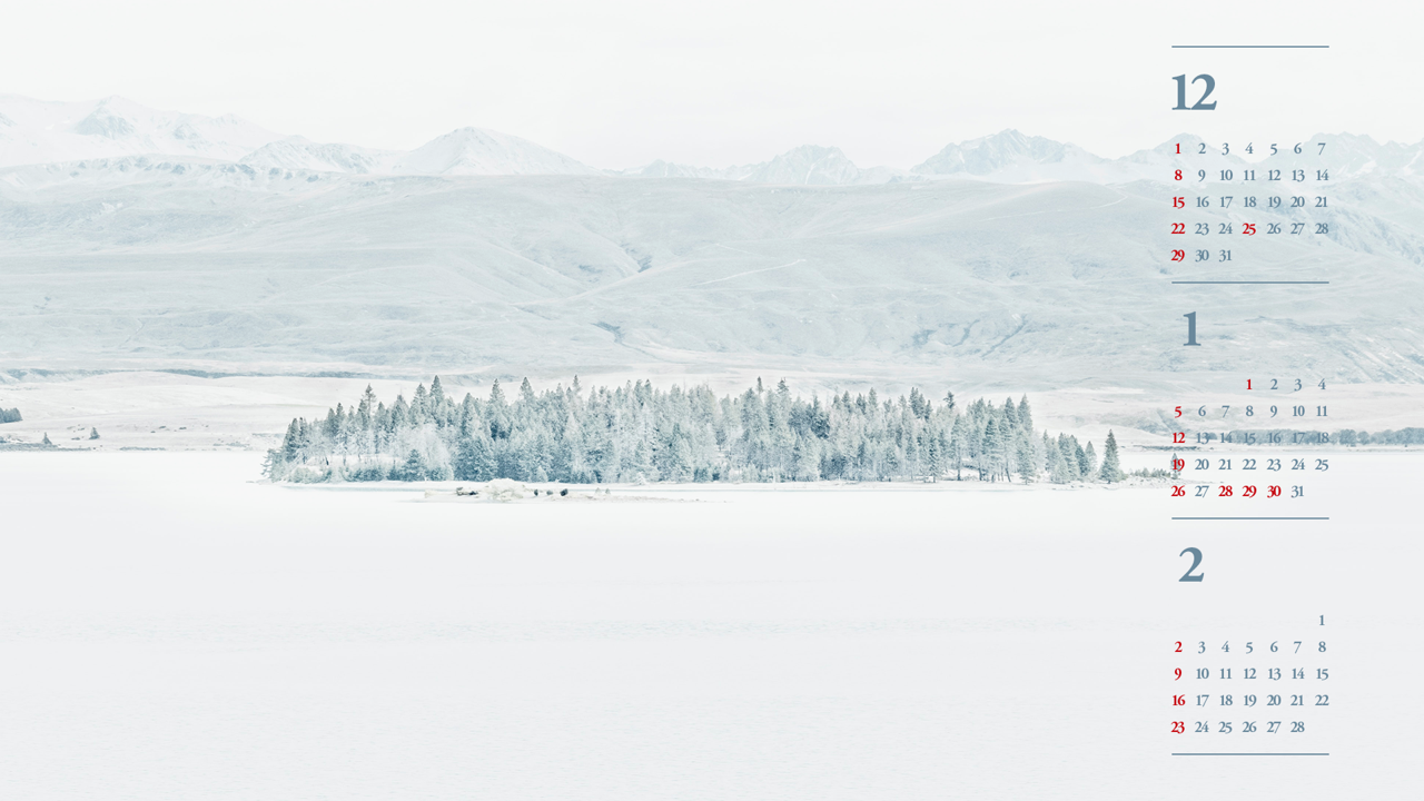 01 눈 풍경 B - 2025년1월 노트북배경화면