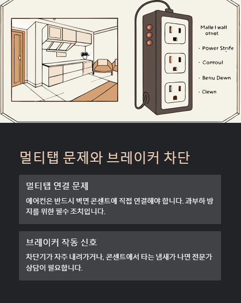 멀티탭 문제와 브레이커 차단
