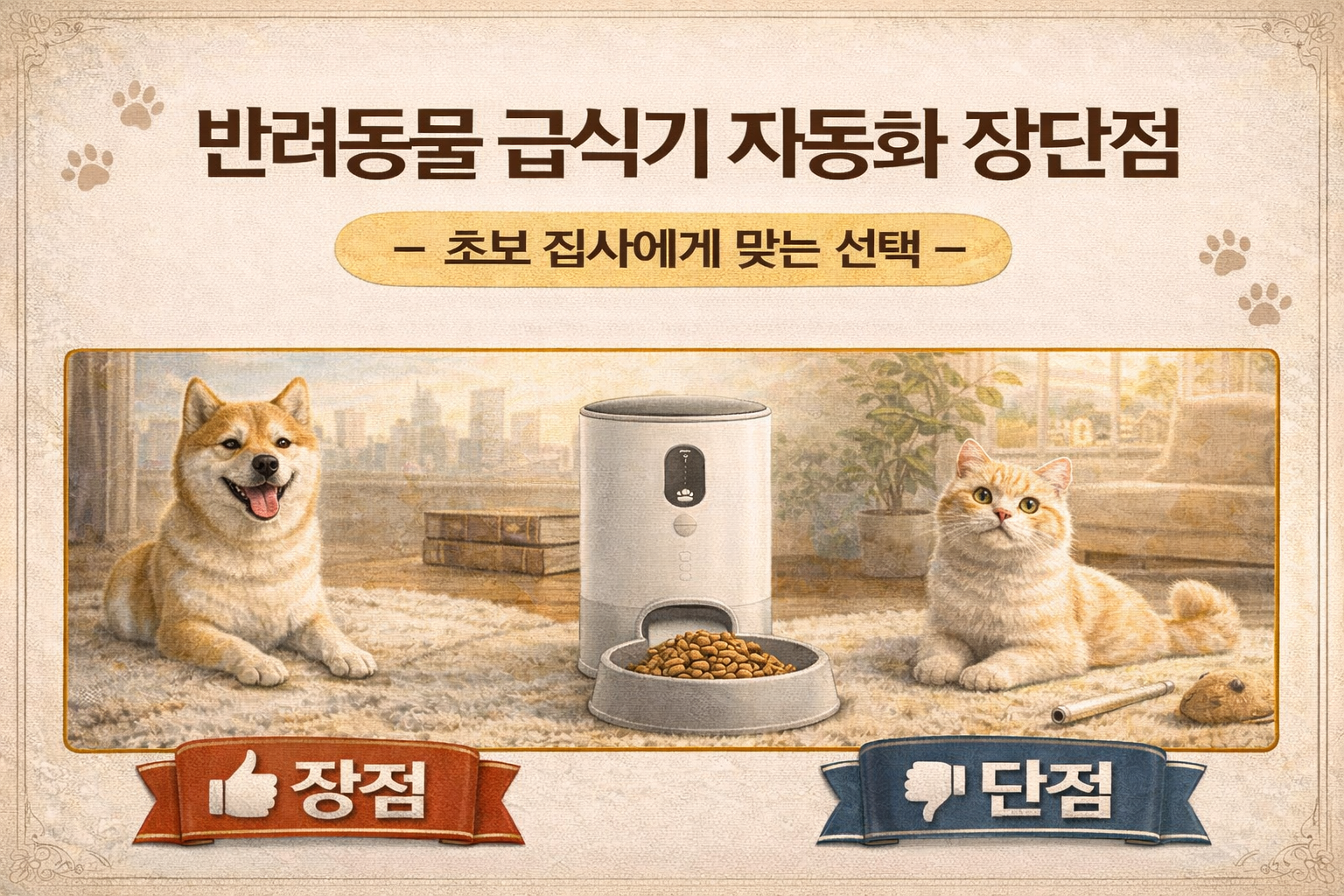 반려동물 급식기 자동화 장단점 설명 사진